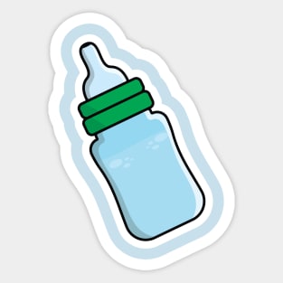 Baby's Milk Bottle Sticker vector illustration. People drink objects icon concept. Newborn baby plastic water and milk bottle sticker vector design with shadow. Sticker